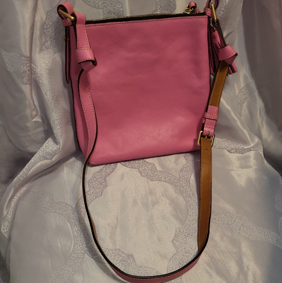 Dooney And Bourke Pink Florentine Leather Crossbody Bag - Picture 2 of 14